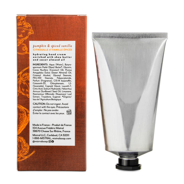 Pumpkin & Spiced Vanilla Hand Cream - mistralsoap