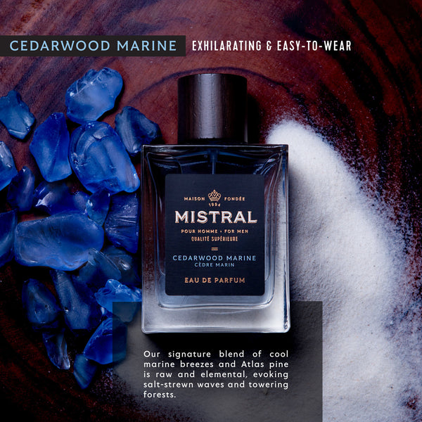 MEN'S CEDARWOOD MARINE EAU DE PARFUM - mistralsoap