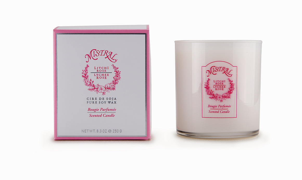 Signature Glass Lychee Rose Candle