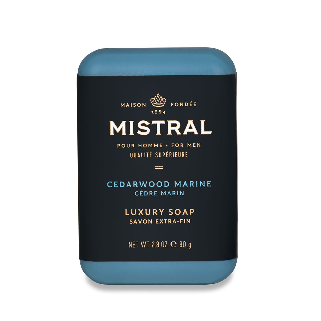Cedarwood Marine Travel Bar Soap and Travel Case