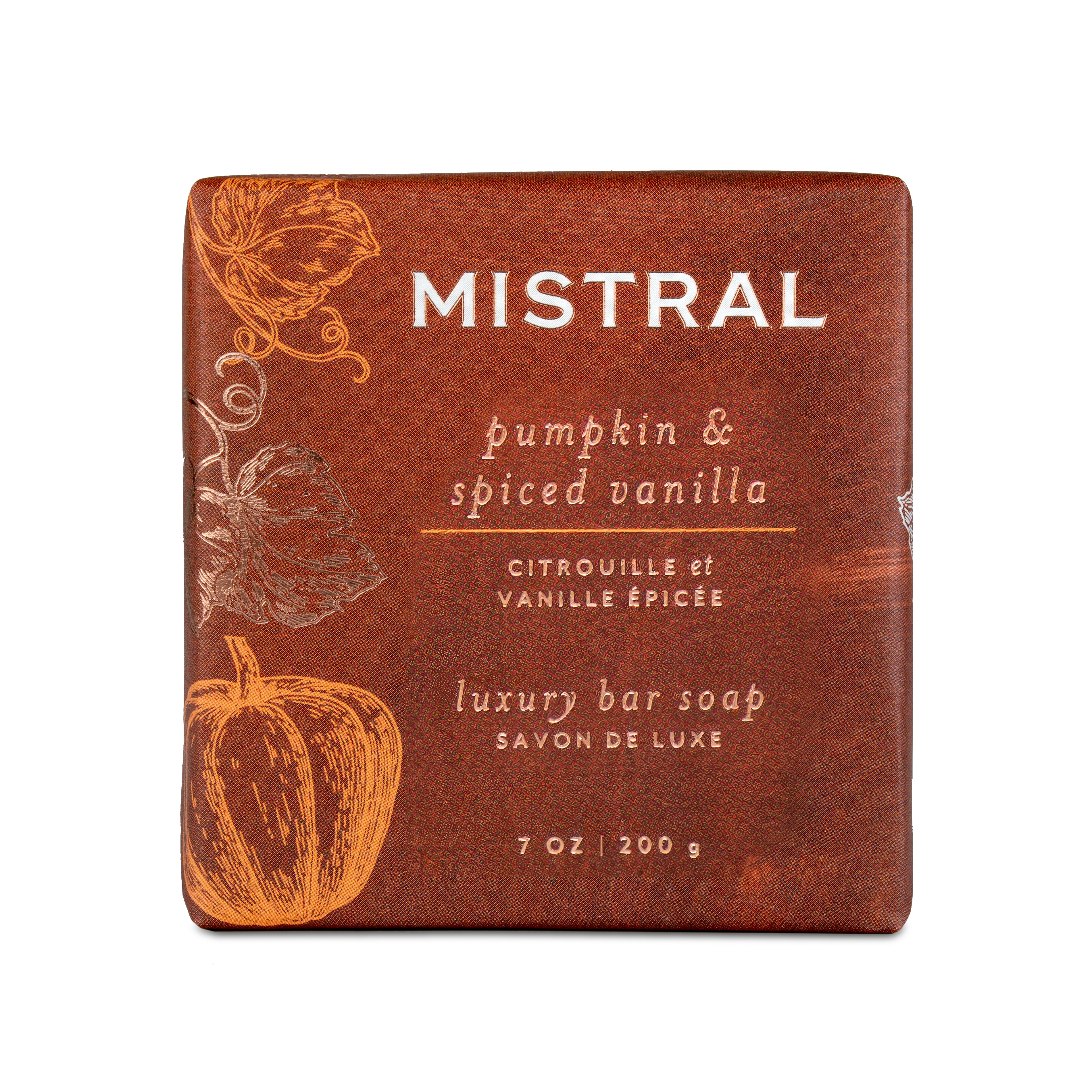 Pumpkin & Spiced Vanilla Luxury Bar Soap - mistralsoap