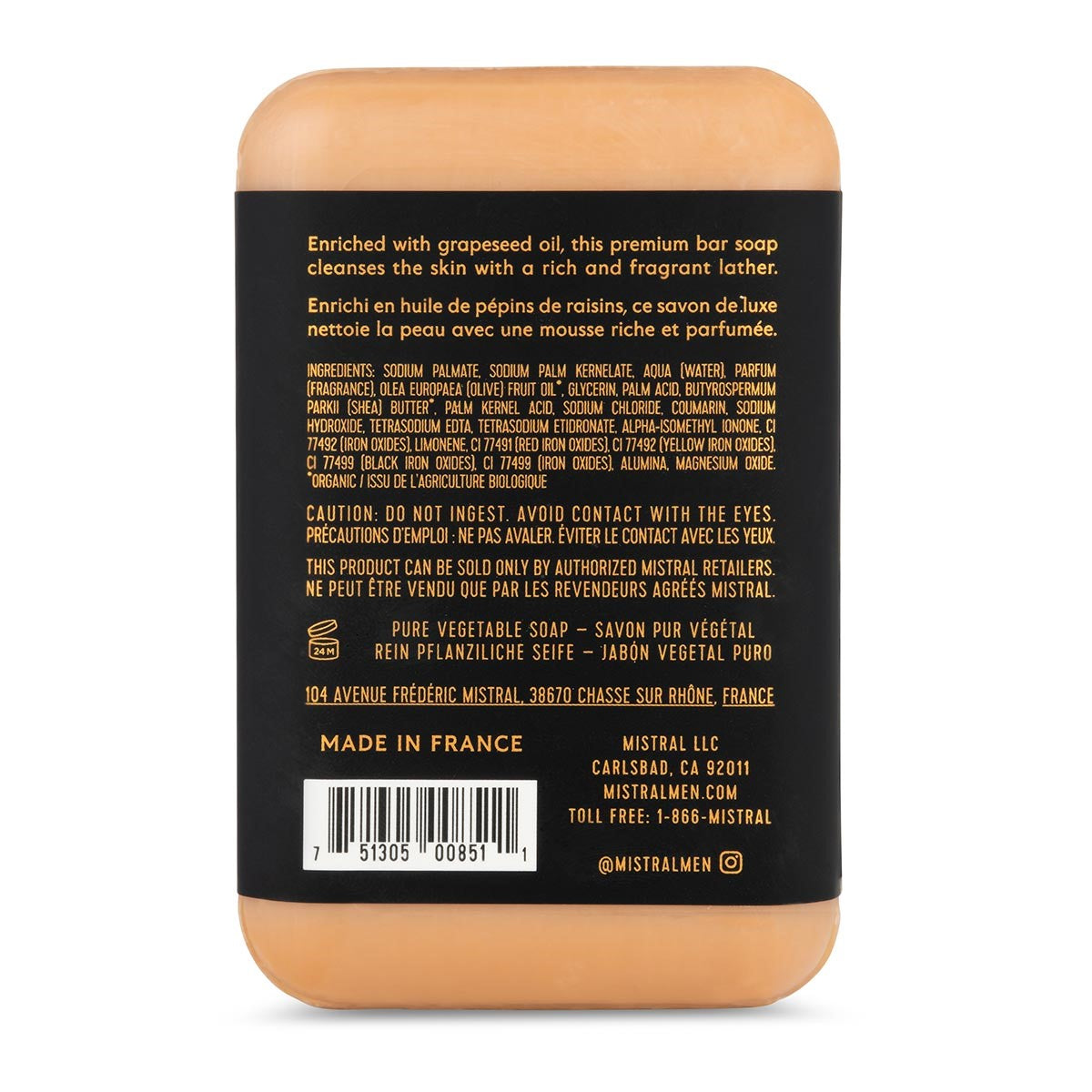 Mistral Men's Bar Soap - Crème de la Crème