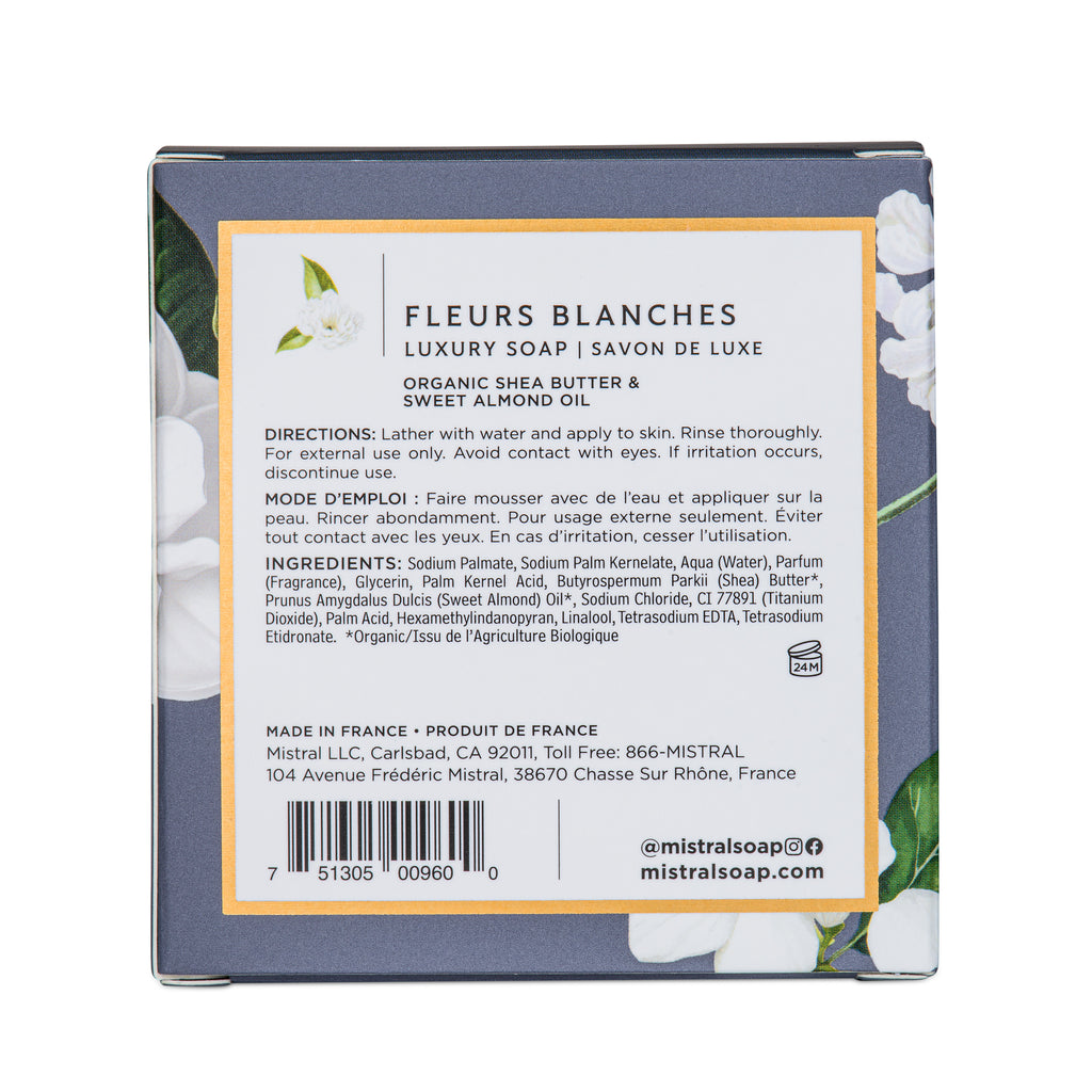 Luxe Square Bar Soap Fleurs Blanches