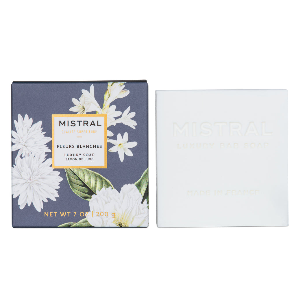 Luxe Square Bar Soap Fleurs Blanches