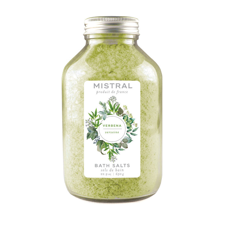 Verbena Classic Bath Salt Glass Bottle