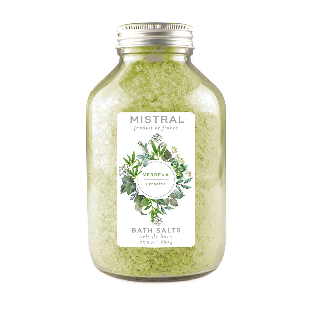 Verbena Classic Bath Salt Glass Bottle
