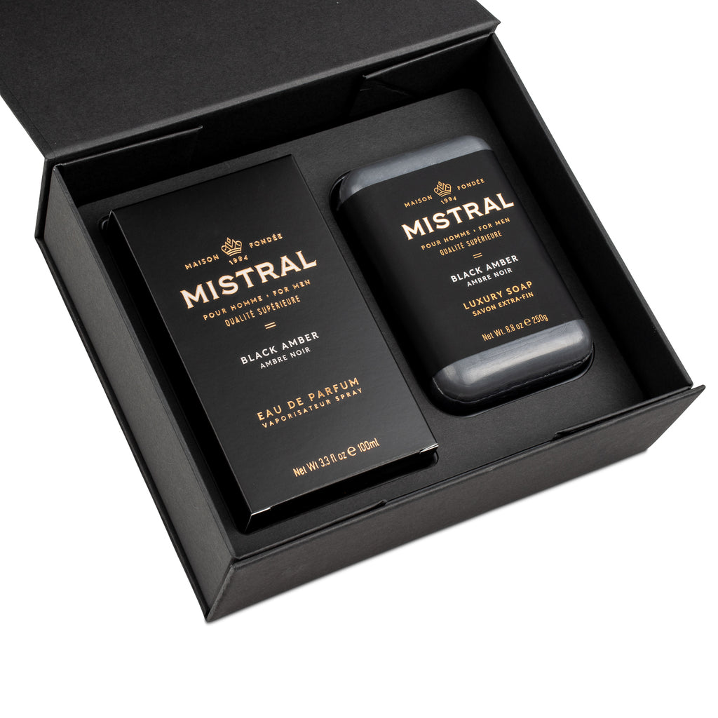 Black Amber Eau de Parfum & Bar Soap Gift Set