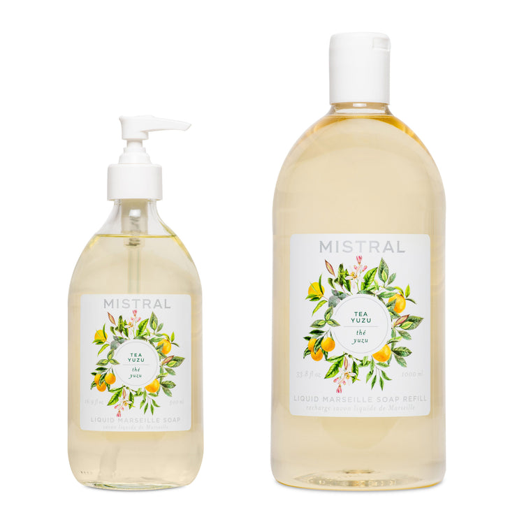 Tea Yuzu Liquid Marseille Soap Bundle